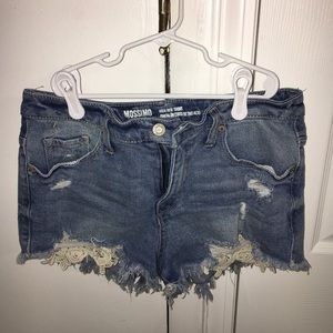 High rise jean shorts
